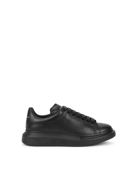 Alexander McQueen Black Oversized Leather Sneakers, Sneakers for men