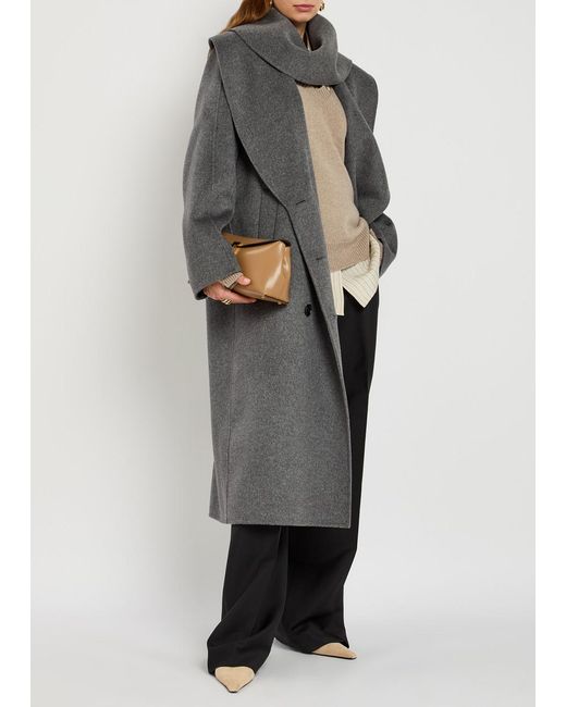 Rohe Gray Scarf-Effect Wool And Cashmere-Blend Coat