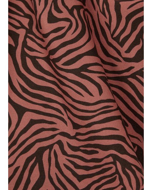 Chantelle Brown Soft Stretch Zebra-print Briefs