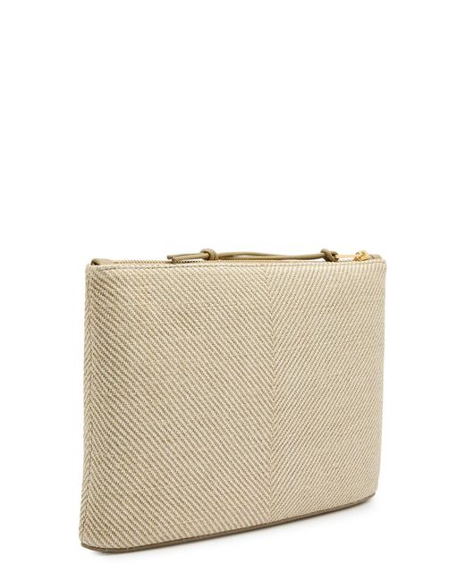 Loewe Natural Oblong Logo Canvas Pouch