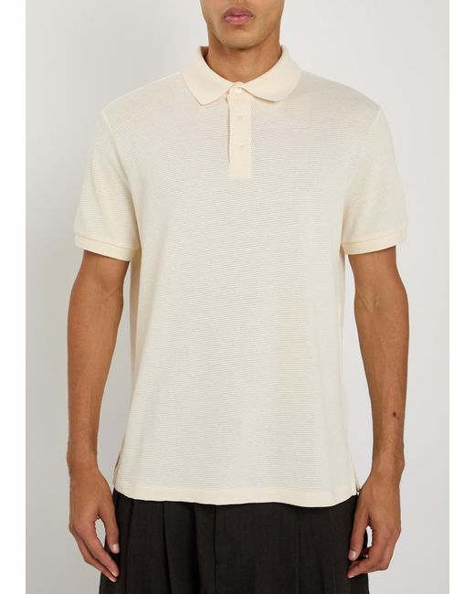Polo Ralph Lauren Natural Piqué-Knit Cotton-Blend Polo Shirt for men