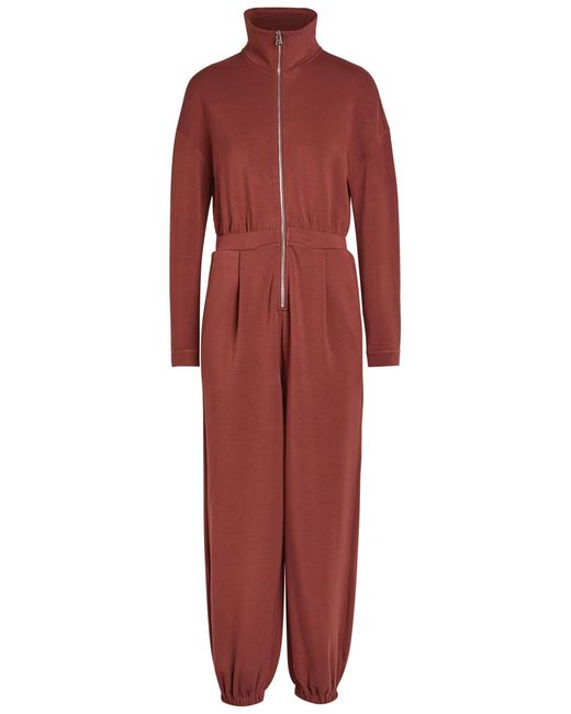 Varley Red Jessie Stretch-Jersey Jumpsuit