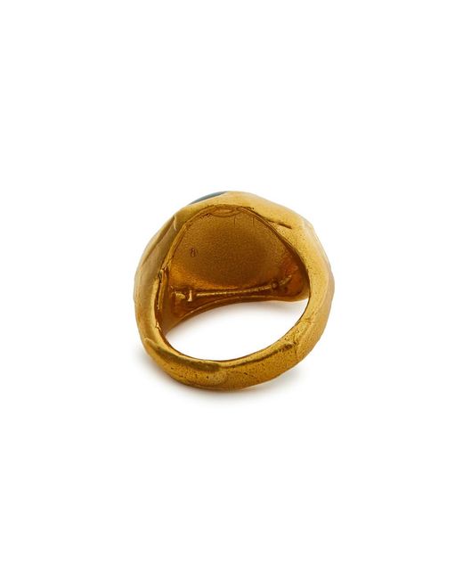 Alighieri Green The Mountain Rising 24kt Gold-plated Ring