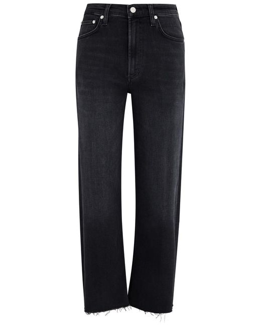 Citizens of Humanity Blue Palma Cropped Straight-Leg Jeans