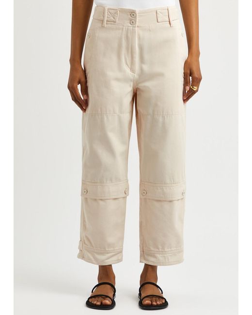 Weekend by Maxmara Natural Gilbert Cropped Cotton Trousers