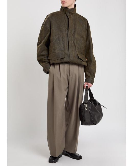 Calvin Klein Green Donald Patch-Pocket Waxed Cotton Jacket for men