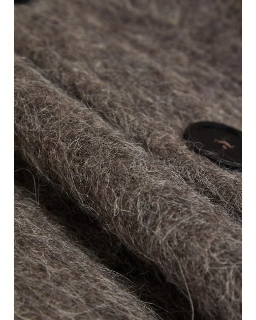 Our Legacy Brown Brushed Knit Cardigan for men