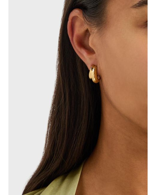 Nina Gordon Metallic Mega Small 14Kt Vermeil Hoop Earrings