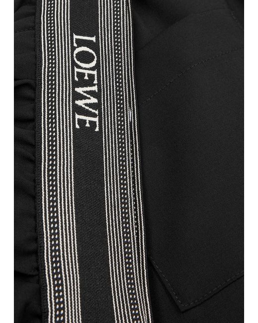 Loewe Black Straight-leg Wool Trousers