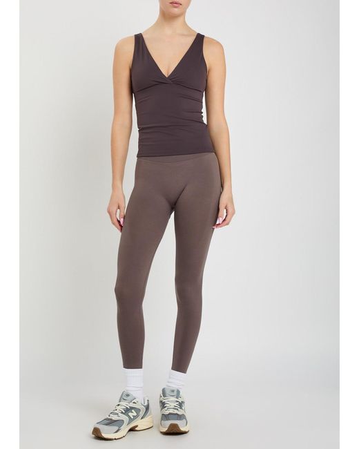 Tala Brown Sculpted Seamless Technical-Stretch Leggings