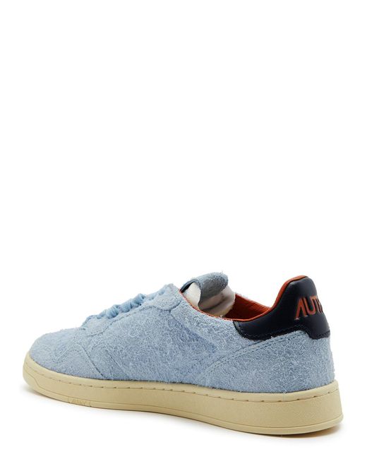 Autry Blue Medalist Flat Panelled Suede Sneakers