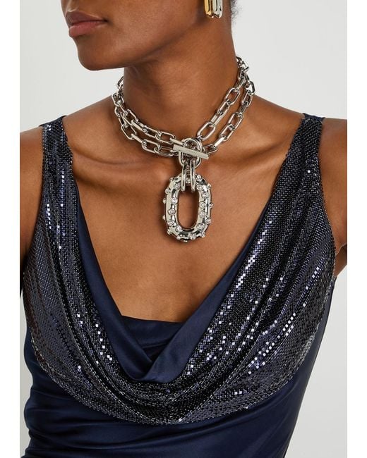 Rabanne Metallic Xl Link Chain Necklace
