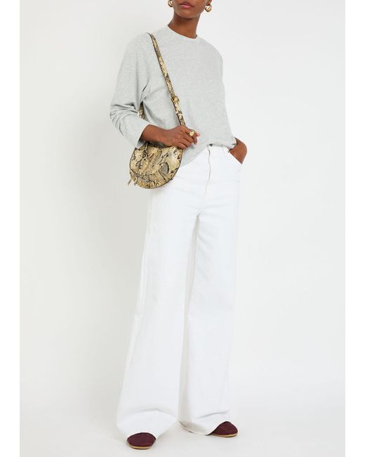 Skims White Long Sleeve Modal-Blend T-Shirt