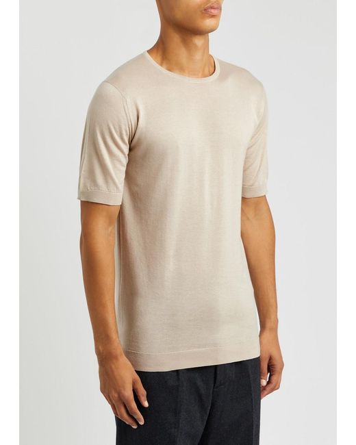 John Smedley Natural Belden Cotton T-shirt for men
