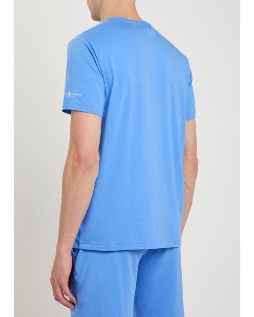 Polo Ralph Lauren Blue Logo Jersey Sleep T-Shirt for men