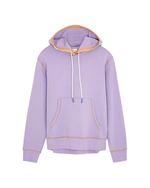 Moncler Purple Hooded Cotton-Blend Sweatshirt