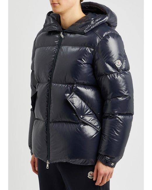 Moncler Blue Baise Quilted Shell Jacket for men