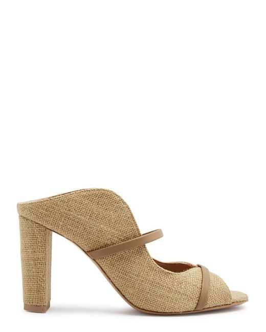 Malone Souliers Natural Norah 85 Canvas Sandals