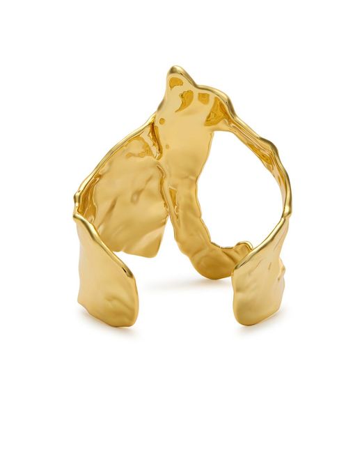 Alexis Metallic Brut Asymmetric 14Kt-Plated Cuff