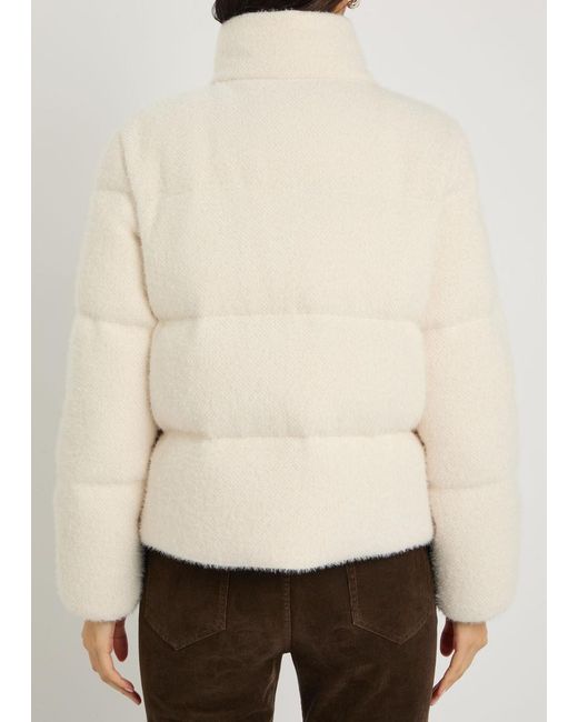Moncler Natural Mornas Padded Bouclé Jacket
