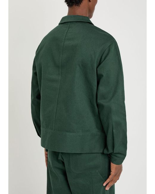Bode Green Knolly Brook Side Canvas Jacket for men