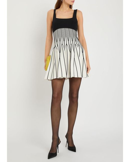 Jonathan Simkhai Black Cynder Patterned Knit Mini Dress
