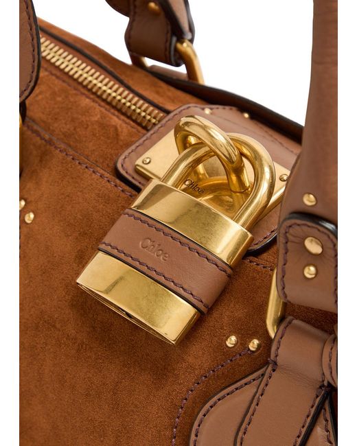 Chloé Brown Paddington Suede Shoulder Bag