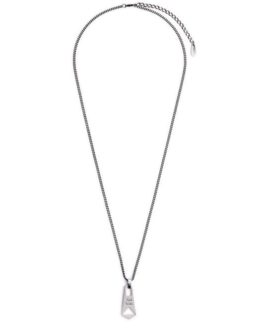 Paul Smith Metallic Zip Chain Necklace for men