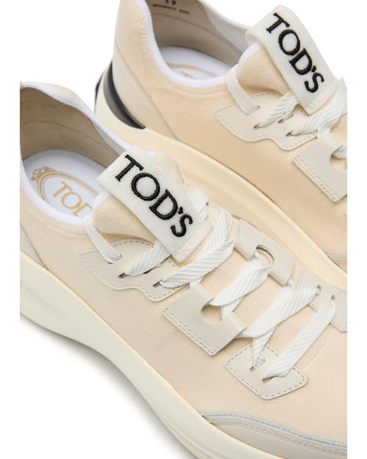 Tod's White Sportiva 81L Panelled Knit Sneakers