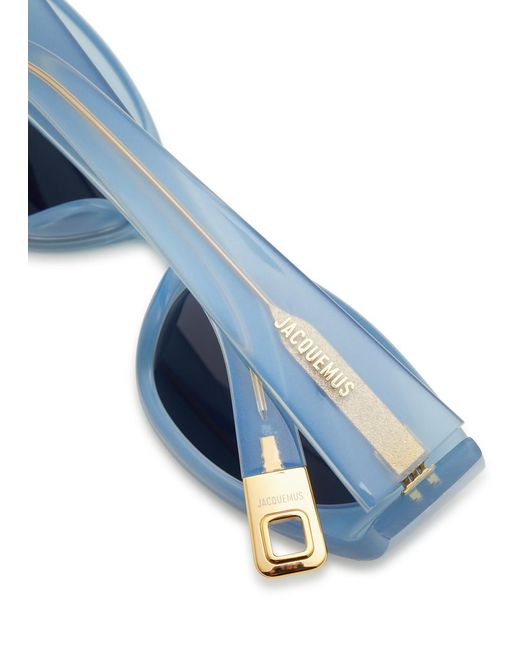 Linda Farrow Blue Jacquemus X Ovalo Oval-frame Sunglasses