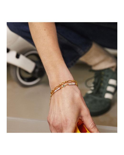 V By Laura Vann Metallic Marlowe Embellished 18kt Gold-plated Bracelet