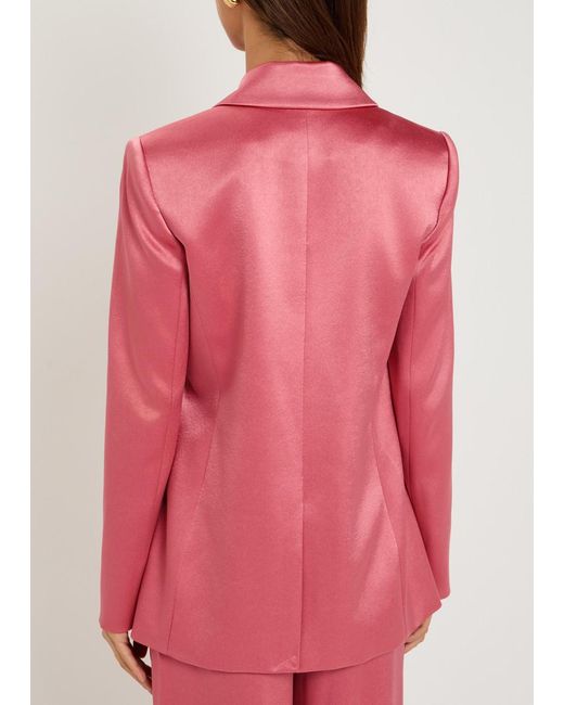 Alice + Olivia Pink Billie Satin Blazer