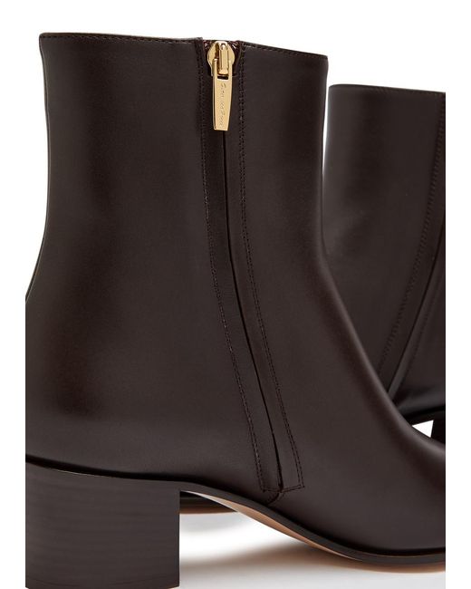 Gianvito Rossi Brown Spencer 45 Leather Ankle Boots