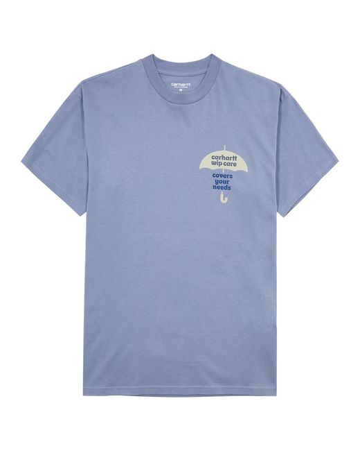 Carhartt Blue Covers Printed Cotton T-Shirt for men