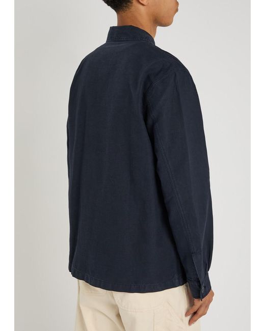 Norse Projects Blue Julian Cotton-Blend Overshirt Jacket for men