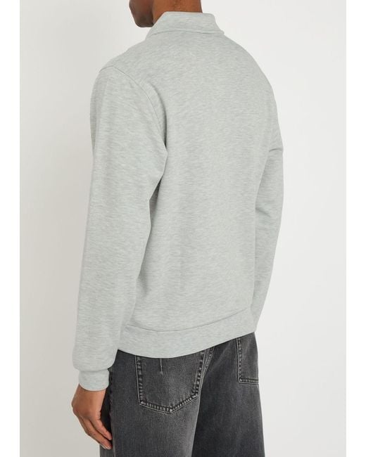 Les Deux Gray Ben Melange Cotton-Blend Polo Jumper for men