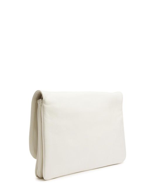 Balenciaga Natural Soft Flap Leather Shoulder Bag