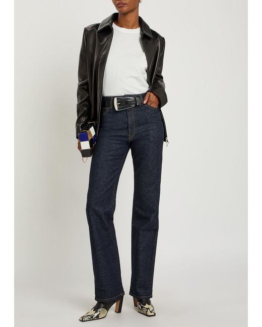 Khaite Blue Danielle Slim Straight-Leg Jeans