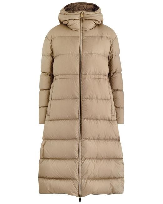 Moncler Natural Boulogne Reversible Quilted Shell Coat