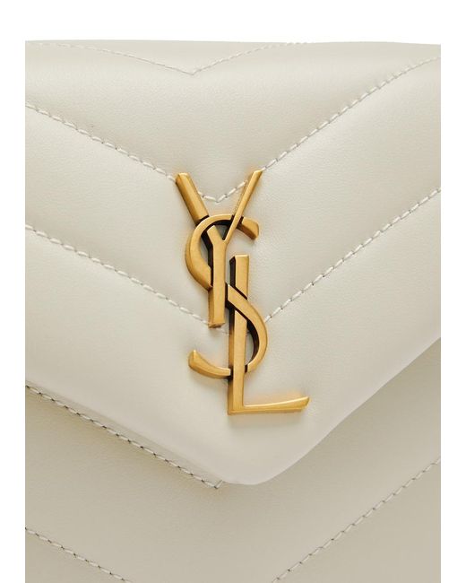 Saint Laurent Natural Loulou Toy Quilted Cross Body Bag