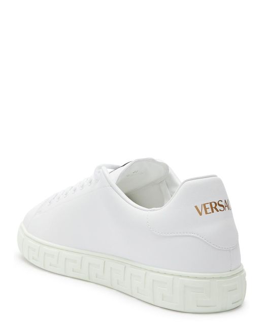 Versace White Greca Responsible Faux Leather Sneakers for men