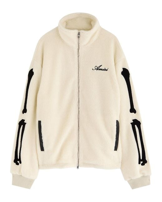 Amiri Natural Bones Logo Fleece Jacket for men