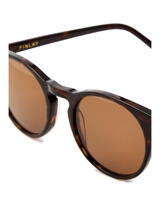 Finlay & Co. Brown Percy Round-Frame Sunglasses for men
