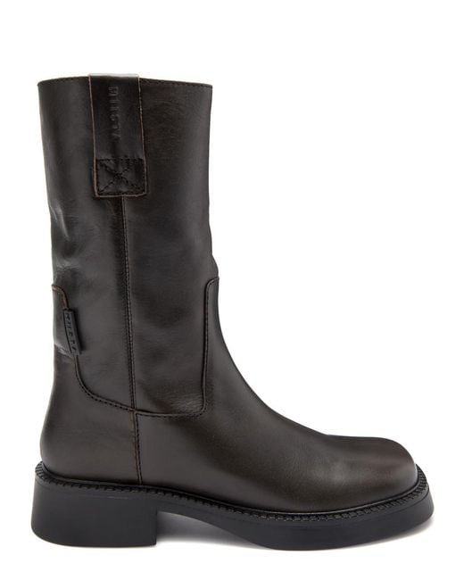 Miista Black Aron Leather Ankle Boots