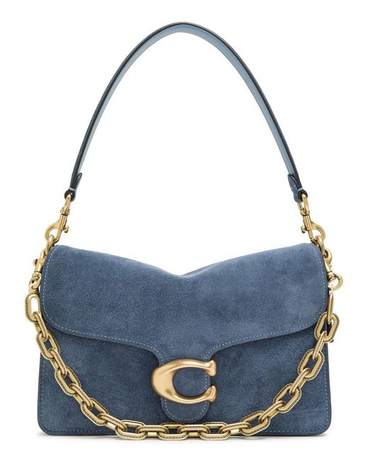 COACH Tabby Suede Shoulder Bag in Blue | Lyst