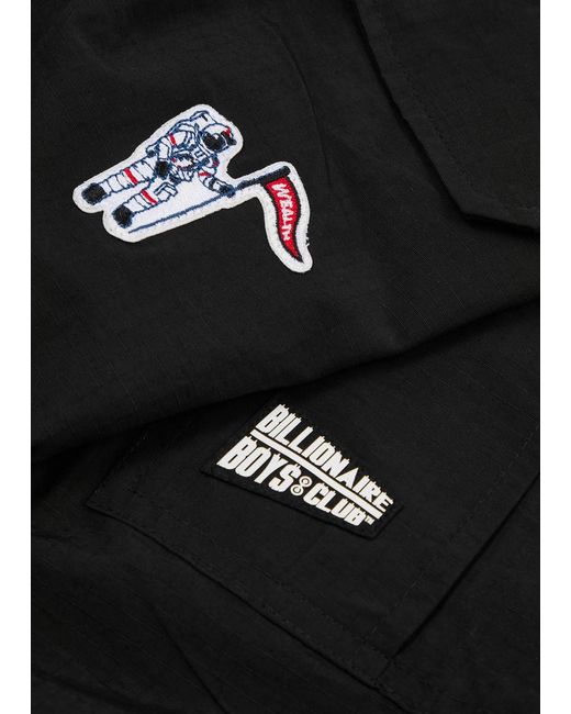 BBCICECREAM Black Logo Cotton-Blend Cargo Trousers for men