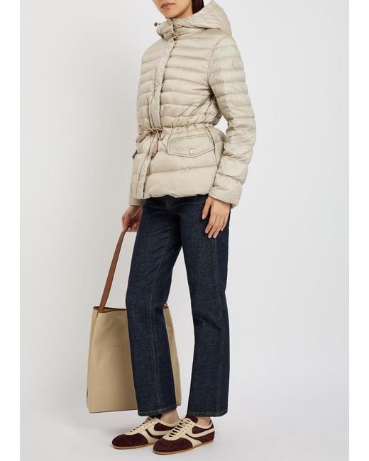 Moncler Natural Raies Hooded Padded Nylon Jacket