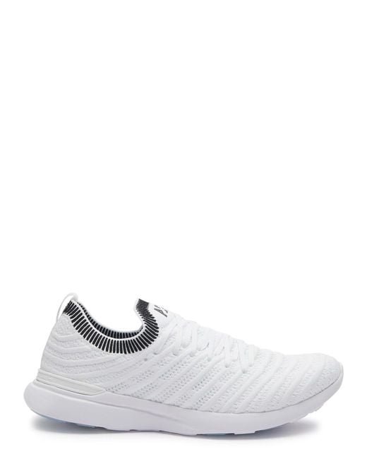Athletic Propulsion Labs White Techloom Wave Knitted Sneakers