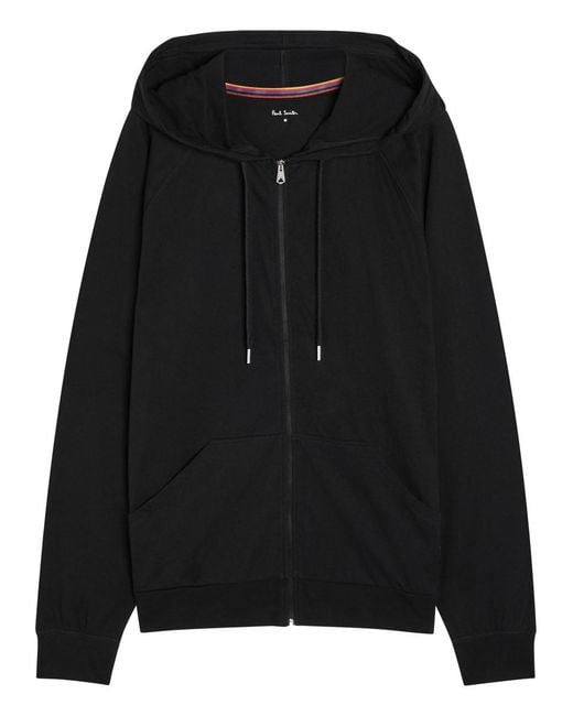 Paul Smith Black Hooded Cotton Sweatshirt for men