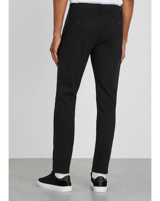 PAIGE Black Stafford Slim-Leg Jersey Trousers for men